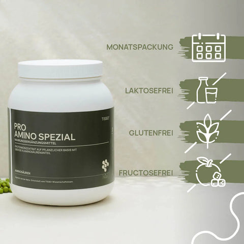 Pro Amino Spezial Can; Features: Monthly supply, lactose-free, gluten-free, fructose-free