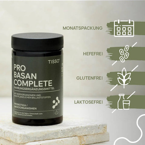 Pro Basan Complete bottle; Features: Monthly supply, yeast-free, gluten-free, lactose-free