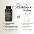 What sets Pro Blutdruck Relax apart? Premium branded ingredients, scientifically tested plant extracts, mild and well-tolerated—with no garlic breath—conventional product: basic ingredients without branded quality, non-standardized extracts, poorly tolerated, and an unpleasant odor