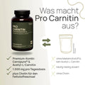 What makes Pro Carnitine special? A premium combination of Carnipure® and acetyl-L-carnitine, 1,000 mg per daily dose, plus choline to support fat metabolism—conventional product: no branded active ingredient and no acetyl-L-carnitine, often low-dose, and no choline