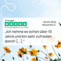 Trustpilot-Bewertung mit 5 Sternen für Pro Krypto Balance von Alexandra Z., 05.02.2024: „Ich nehme es schon über 10 Jahre und bin sehr zufrieden damit! […].“