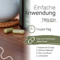 Pro Omnineuro is easy to use: 1 capsule per day. A tip for swallowing, the “nod trick”: 1. Place the capsule on your tongue, 2. Take a sip of water, 3. Tuck your chin toward your chest, 4. Swallow