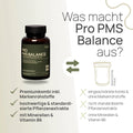 What sets Pro PMS Balance apart? A premium blend featuring branded ingredients, high-quality and standardized plant extracts, plus minerals and vitamin B6—conventional product: limited blend without branded ingredients, non-standardized plant extracts, and no minerals or vitamin B6