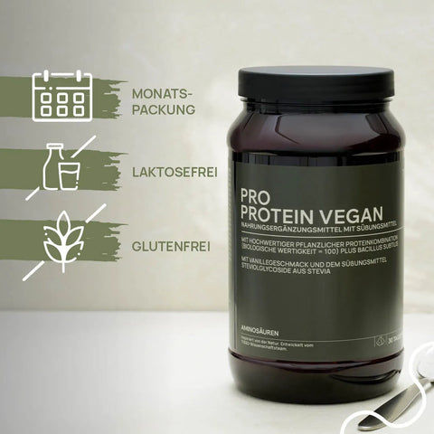 Pro Protein Vegan Can; Features: Monthly supply, lactose-free, gluten-free