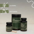 Pro Magnesium, Pro Somnia Relax, and Pro Biom Anti-Stress, each containing several capsules; features: gluten-free, fructose-free
