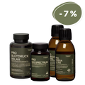 Cardiovascular Package—packaging for Pro Blutdruck Relax, Pro Q10 Spectrum, and two bottles of Pro Omega Ultra