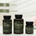 Pro PEA 800, Pro PMS Balance, and Pro Biom Anti-Stress; Features: gluten-free, lactose-free
