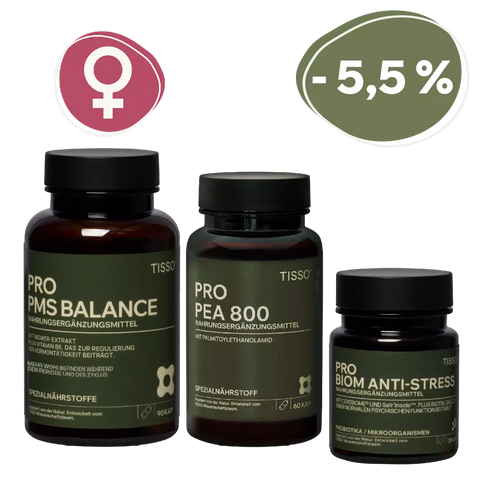 Cycle Balance Package—Packaging for Pro PMS Balance, Pro PEA 800, and Pro Biom Anti-Stress