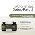 What is the Detox Package for? Get rid of the excess—gentle cleansing and care from the inside: binds and removes toxins in the intestines, supports liver function and fat metabolism, and protects cells from oxidative stress