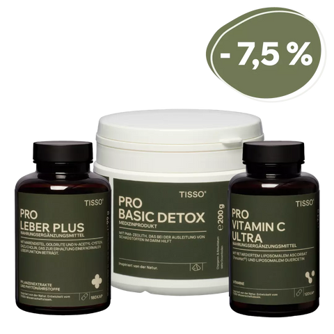 Detox Package—Packaging for Pro Leber Plus, Pro Basic Detox, and Pro Vitamin C Ultra