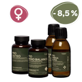 Menopause Package—packaging for Pro Osteo, Pro Meno Balance, and two bottles of Pro Omega Ultra
