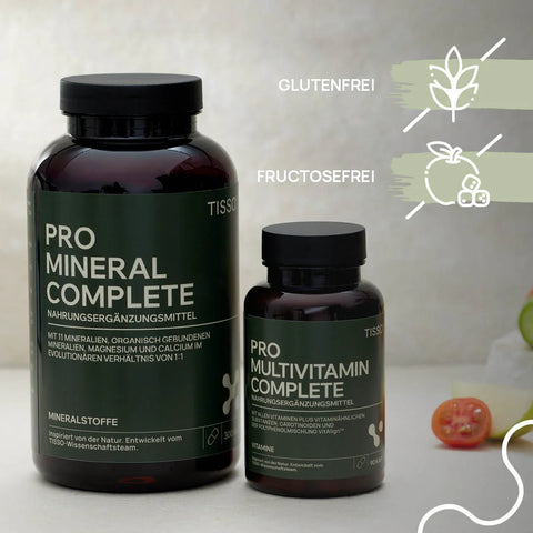 Pro Mineral Complete und Pro Multivitamin Complete; Merkmale: glutenfrei, fructosefrei