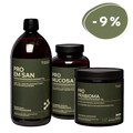 Probiotics Gut Cure Original—Packaging for Pro EM san, Pro Mucosa, and Pro Präbioma