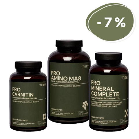 Sports package—Packaging for Pro Carnitin, Pro Amino MA8, and Pro Mineral Complete